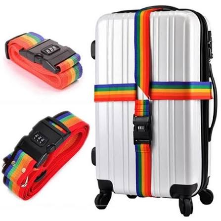 Luggage Strap Belt Travel Rainbow